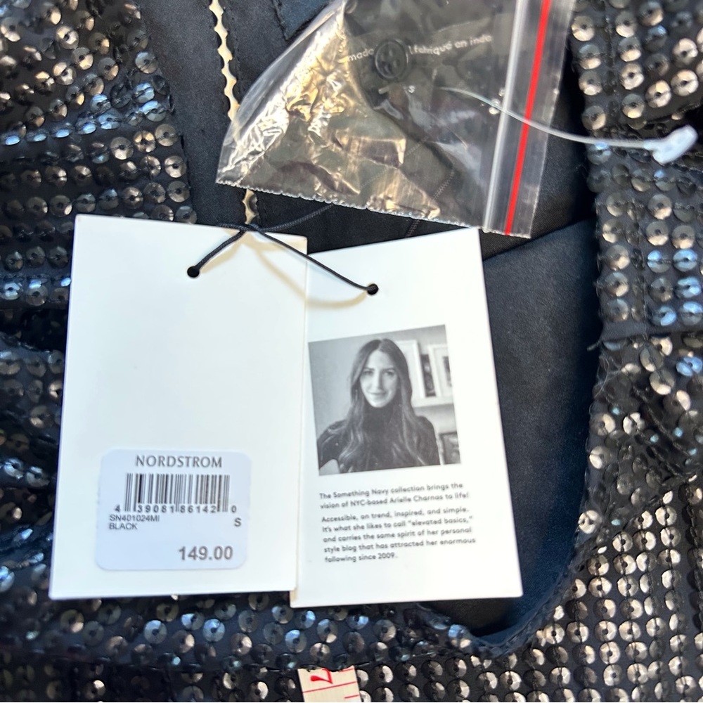 Something Navy Sequin Black Mini Dress - Picture 16 of 16